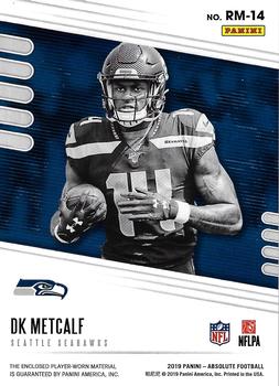 2019 Panini Absolute - Absolute Rookie Materials #RM-14 DK Metcalf Back