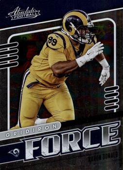 2019 Panini Absolute - Gridiron Force #19 Aaron Donald Front