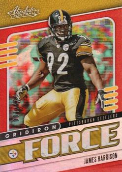 2019 Panini Absolute - Gridiron Force Spectrum Red #3 James Harrison Front