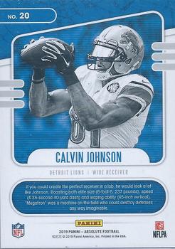 2019 Panini Absolute - Gridiron Force Spectrum Red #20 Calvin Johnson Back