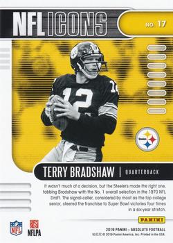 2019 Panini Absolute - NFL Icons #17 Terry Bradshaw Back
