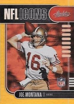 2019 Panini Absolute - NFL Icons Spectrum Gold #1 Joe Montana Front