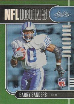 2019 Panini Absolute - NFL Icons Spectrum Green #9 Barry Sanders Front