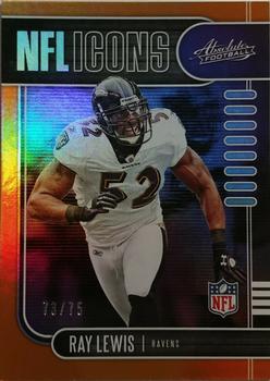 2019 Panini Absolute - NFL Icons Spectrum Orange #11 Ray Lewis Front