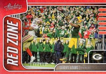 2019 Panini Absolute - Red Zone Spectrum Red #8 Davante Adams Front