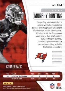 2019 Panini Absolute - Signature Rookies Red Squares #154 Sean Murphy-Bunting Back
