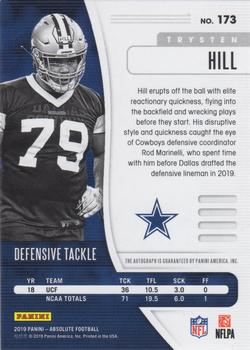2019 Panini Absolute - Signature Rookies Spectrum #173 Trysten Hill Back