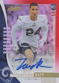 2019 Panini Absolute - Signature Rookies Spectrum Red #167 Taylor Rapp Front