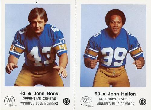 1982 Winnipeg Blue Bombers Police - Panels #NNO John Bonk / John Helton Front
