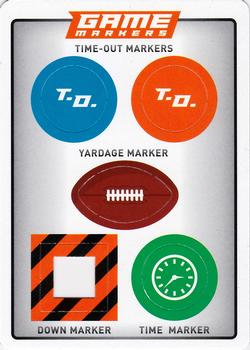 2019 Panini NFL Five - Starter Deck #NNO Game Markers: Time-Out, Yardage, Down, Time Front