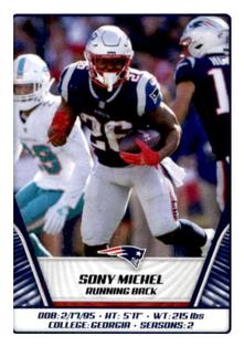 2019 Panini Stickers #68 Sony Michel Front