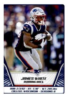 2019 Panini Stickers #69 James White Front