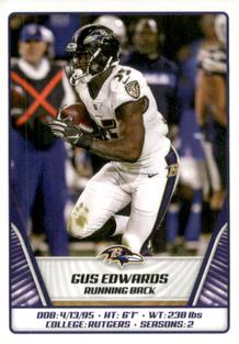 2019 Panini Stickers #101 Gus Edwards Front