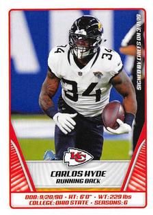 2019 Panini Stickers #245 Carlos Hyde Front