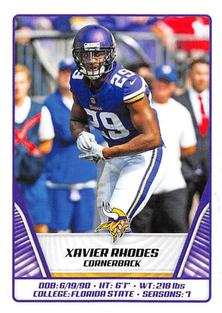 2019 Panini Stickers #413 Xavier Rhodes Front