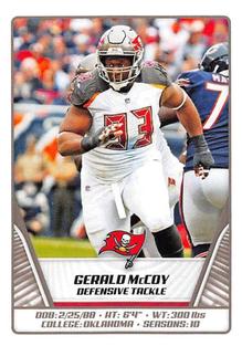 2019 Panini Stickers #474 Gerald McCoy Front