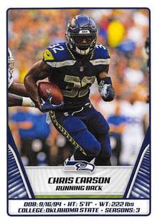 2019 Panini Stickers #532 Chris Carson Front