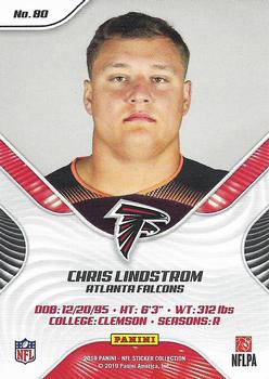 2019 Panini Stickers - Cards #80 Chris Lindstrom Back