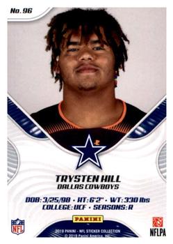 2019 Panini Stickers - Cards #96 Trysten Hill Back