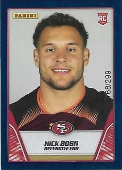 2019 Panini Stickers - Cards Blue Foil #70 Nick Bosa Front