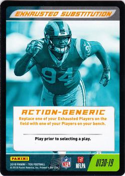 2019 Panini NFL Five #U130-19 Exhausted Substitution Front