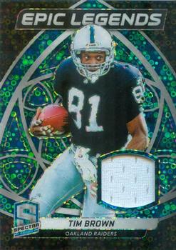 2019 Panini Spectra - Epic Legends Materials Neon Blue #ELM-3 Tim Brown Front
