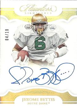 2019 Panini Flawless Collegiate - Flawless Signatures Gold #25 Jerome Bettis Front