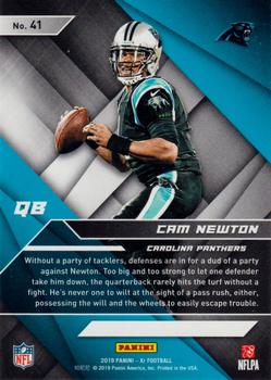 2019 Panini XR - Red #41 Cam Newton Back