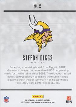 2019 Panini Illusions - Trophy Collection Black #25 Stefon Diggs Back