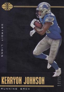 2019 Panini Illusions - Trophy Collection Black #43 Kerryon Johnson Front