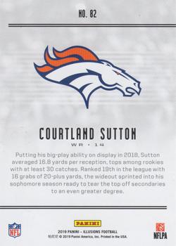 2019 Panini Illusions - Trophy Collection Black #82 Courtland Sutton Back