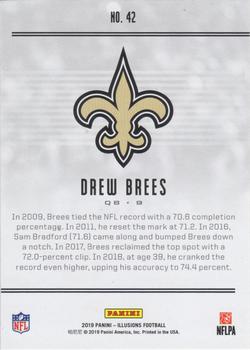 2019 Panini Illusions - Trophy Collection Blue #42 Drew Brees Back