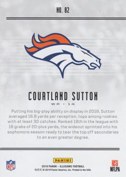 2019 Panini Illusions - Trophy Collection Blue #82 Courtland Sutton Back