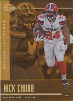 2019 Panini Illusions - Trophy Collection Gold #58 Nick Chubb Front