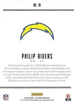 2019 Panini Illusions - Trophy Collection Orange #18 Philip Rivers Back
