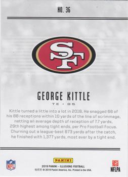 2019 Panini Illusions - Trophy Collection Orange #36 George Kittle Back