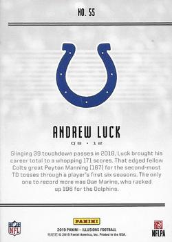 2019 Panini Illusions - Trophy Collection Orange #55 Andrew Luck Back