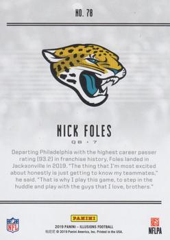 2019 Panini Illusions - Trophy Collection Pink #78 Nick Foles Back