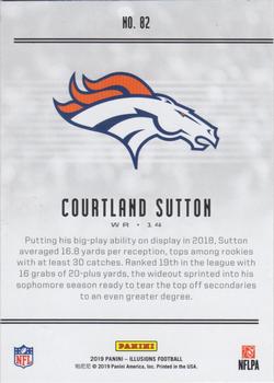 2019 Panini Illusions - Trophy Collection Purple #82 Courtland Sutton Back