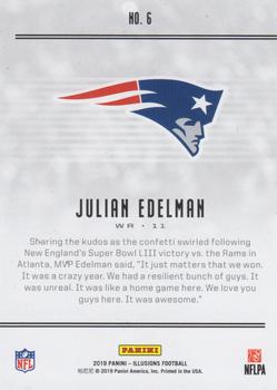 2019 Panini Illusions - Trophy Collection Red #6 Julian Edelman Back