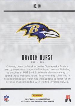 2019 Panini Illusions - Trophy Collection Red #10 Hayden Hurst Back