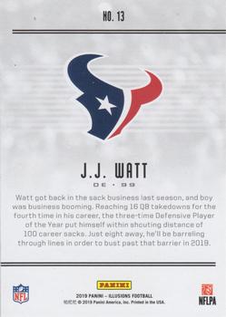 2019 Panini Illusions - Trophy Collection Red #13 J.J. Watt Back