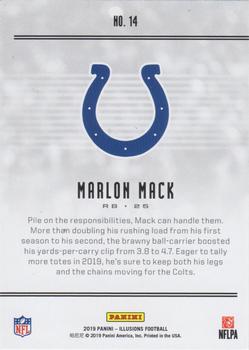 2019 Panini Illusions - Trophy Collection Red #14 Marlon Mack Back