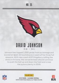 2019 Panini Illusions - Trophy Collection Red #35 David Johnson Back