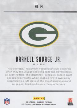 2019 Panini Illusions - Trophy Collection Red #94 Darnell Savage Jr. Back