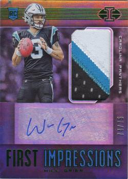 2019 Panini Illusions - First Impressions Autographed Memorabilia Green #140 Will Grier Front