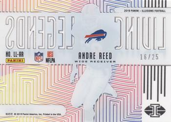 2019 Panini Illusions - Living Legends Black #LL-AR Andre Reed Back
