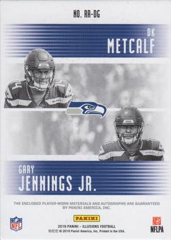 2019 Panini Illusions - Rookie Reflections Dual Patch Autographs Red #RR-DG DK Metcalf / Gary Jennings Jr. Back