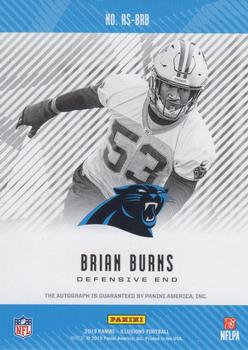 2019 Panini Illusions - Rookie Signs Orange #RS-BRB Brian Burns Back
