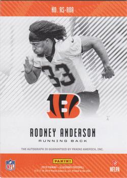 2019 Panini Illusions - Rookie Signs Bronze #RS-ROA Rodney Anderson Back
